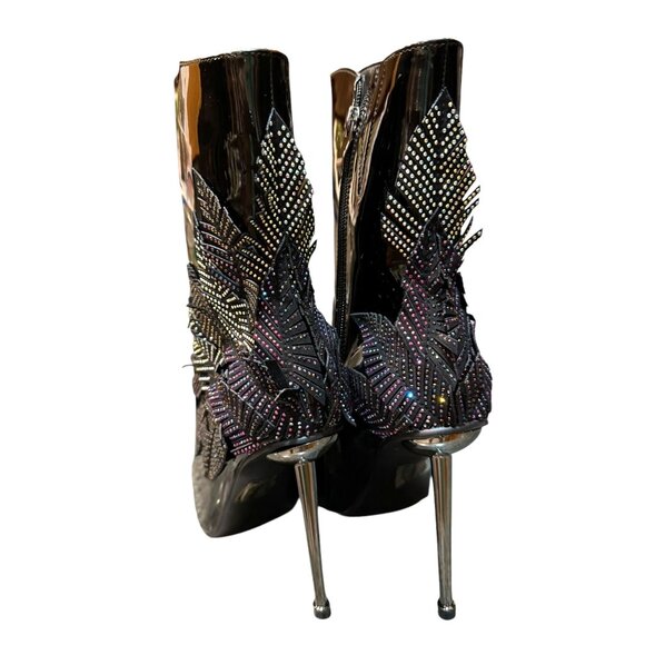 Azalea Wang Night Shift‎ Stiletto Bootie Black Size 10 - Picture 12 of 16